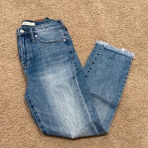 Madewell Women's Distressed Blue Ankle Jeans